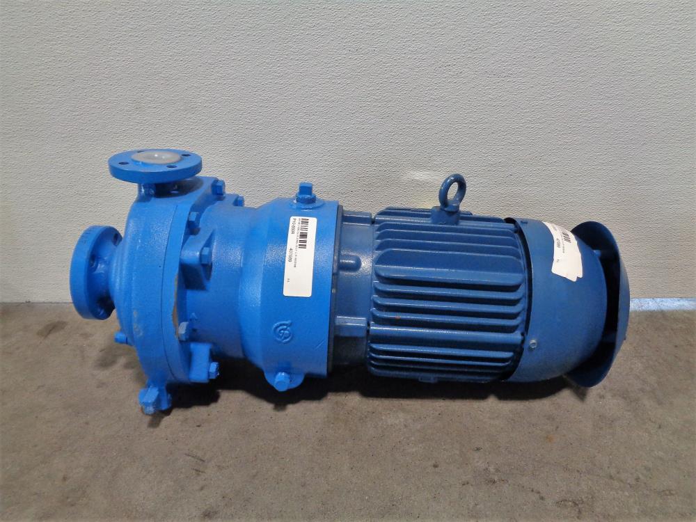 ITT Goulds 3298 Chemical Process Pump 1"x1.5"-6", Tefzel Liner w/ 5HP WEG Motor